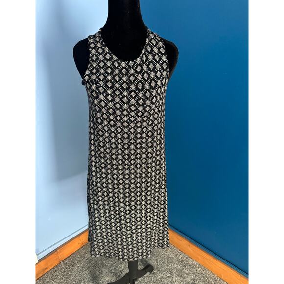 Old Navy Dresses & Skirts - Old Navy Black White Printed Sleeveless Dress Women’s XS Knit Casual Midi